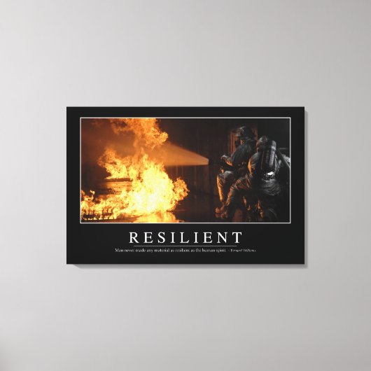 Resilient: Inspirerend prijsopgave Canvas Afdruk (Voorkant)