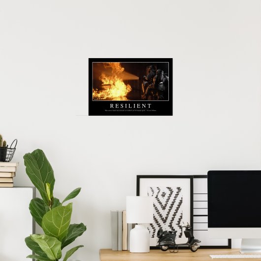 Resilient: Inspirerend prijsopgave Poster (Thuiskantoor)