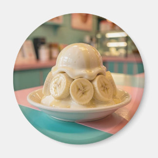 Resin Banana Sundae | Retro Ice Cream Shop Magneet