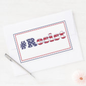 Resist - American Flag Typography Protest Rechthoekige Sticker (Envelop)