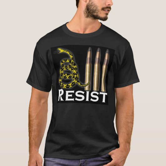 Resist Armor-Piercing 30.06 Snake Black T-shirt (Voorkant)