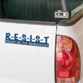 RESIST - blauw Bumpersticker (Op Truck)