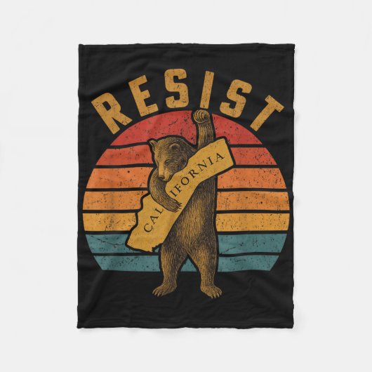 Resist California Bear Fleece Deken (Voorkant)