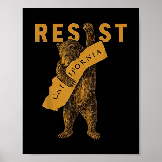 Resist California Bear  Poster (Voorkant)
