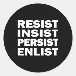 Resist dringt aan op aanstelling Hillary Clinton M Ronde Sticker