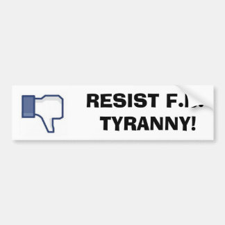 Resist facebook bumpersticker