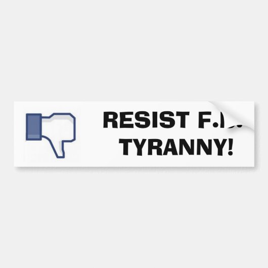 Resist facebook bumpersticker (Voorkant)