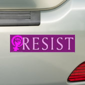 Resist - Fem-Bumpersticker Bumpersticker (Op auto)