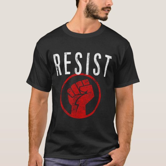 Resist Fist T Shirt - deel uitmaken van het verzet (Voorkant)