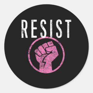 Resist Fist T Shirt - deel uitmaken van het verzet Ronde Sticker