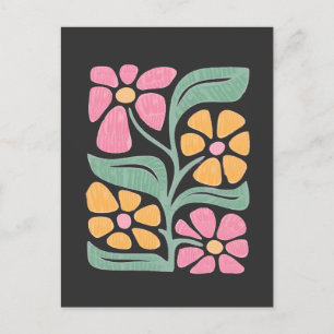 RESIST Floral Anti Trump Politiek Protest Aankondigingskaart