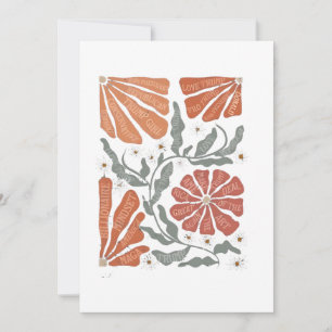 RESIST Floral Anti Trump Politiek Protest Feestdagenkaart