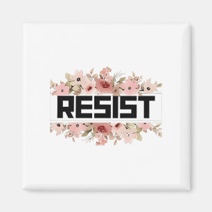 RESIST Floral Anti Trump Politiek Protest Magneet
