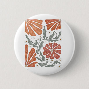 RESIST Floral Anti Trump Politiek Protest Ronde Button 5,7 Cm