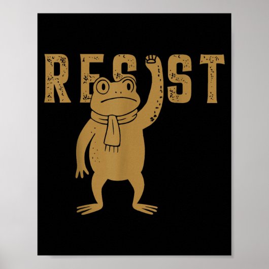 Resist Frog Rtland Frog Protest For Men Women  Poster (Voorkant)