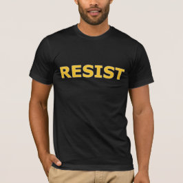 RESIST - Geel op zwart T-shirt