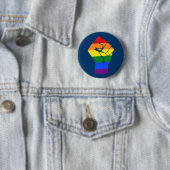 #Resist LGBT Rainbow Fist Protest Ronde Button 5,7 Cm (In situ)