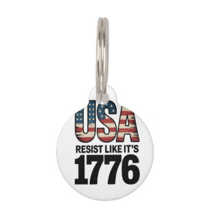 Resist Like It's 1776 Patriotic Soldiers Verenigde Huisdierpenning