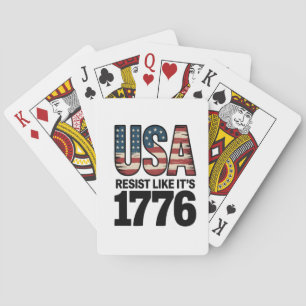 Resist Like It's 1776 Patriotic Soldiers Verenigde Pokerkaarten