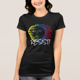 "Resist" met deze kleurrijke zon T-shirt
