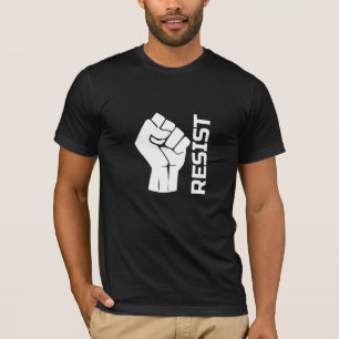 Resist met vuist - in wit 0002 t-shirt