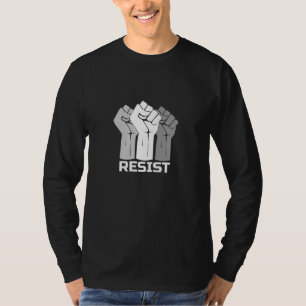 Resist met vuist - in wit 0003 t-shirt