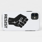 Resist met vuist - in zwart Case-Mate iPhone case (Achterkant (horizontaal))