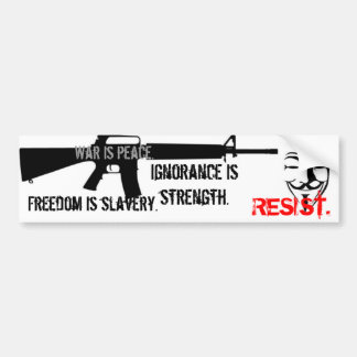Resist - Negentien 84 Bumpersticker