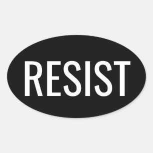 RESIST ovale sticker
