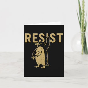 Resist Penguin Retro Resist Penguin Design Kaart