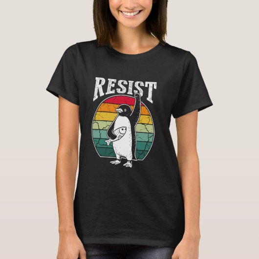 RESIST PENGUIN Shirt Resist Penguin Activisme Grap (Voorkant)