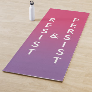 Resist & Persistent roze tot paarse gradiënt Yogamat
