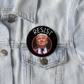 RESIST Protest Anti Donald Trump Button (In situ)
