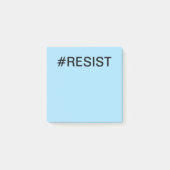 #Resist Protest zwarte tekst op lichtblauw Post-it® Notes (Voorkant)