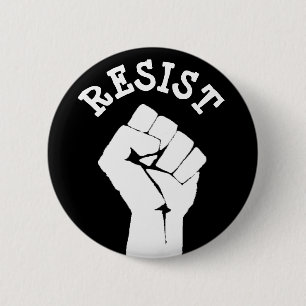 #Resist Protester Fist Anti-Trump Politieke Button