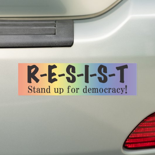 RESIST-Rainbow-Bumpersticker Bumpersticker (Op auto)