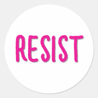 Resist Resistance Pink Ronde Sticker