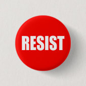"RESIST" RONDE BUTTON 3,2 CM (Voorkant)