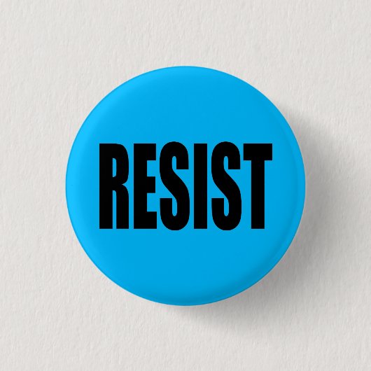"RESIST" RONDE BUTTON 3,2 CM (Voorkant)