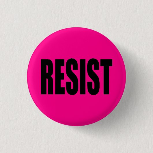 "RESIST" RONDE BUTTON 3,2 CM (Voorkant)