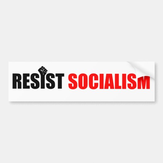 Resist socialistische Bumpersticker (Voorkant)