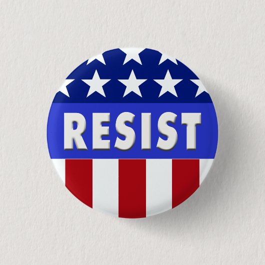 Resist - Sterren en Bars Small Button (Voorkant)