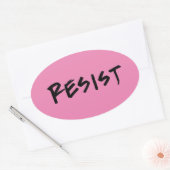 Resist Stickers-4 per vel roze Ovale Sticker (Envelop)