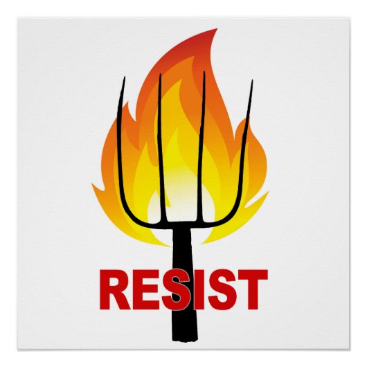 Resist Torch en Pitchfork Perfect Poster (Voorkant)