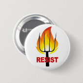 Resist Torch en Pitchfork Ronde Button 5,7 Cm (Voorkant /achterkant)