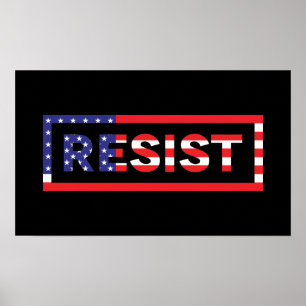 RESIST   Verenigde Staten-vlag Poster