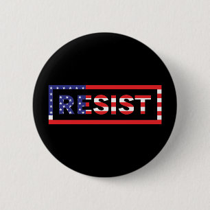 RESIST Verenigde Staten-vlag Ronde Button 5,7 Cm