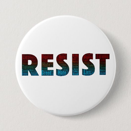 RESIST Word Art Button (Voorkant)