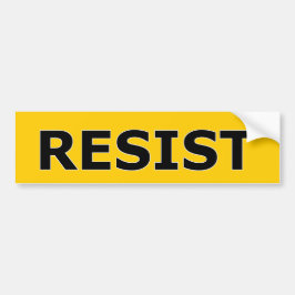 RESIST - Zwart op Geel Bumpersticker