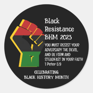 Resistance BLACK HISTORY MAAND 2023 Ronde Sticker